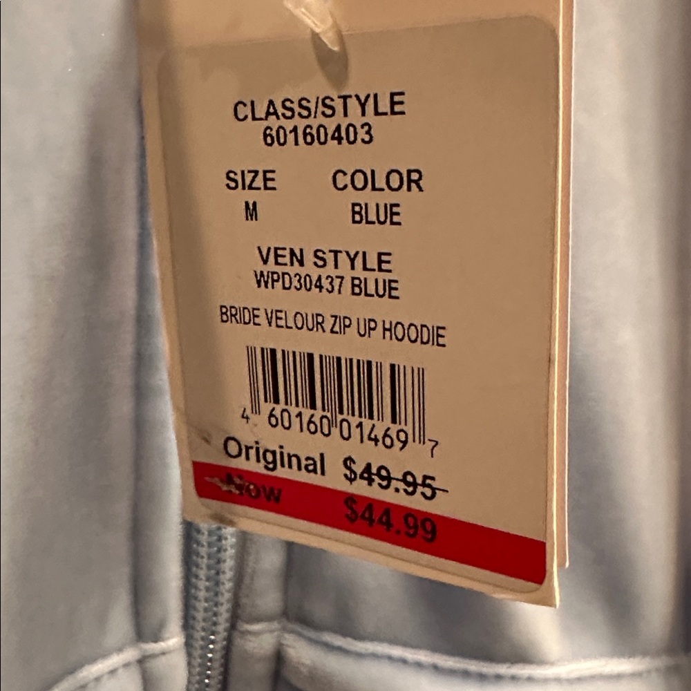 Light Blue Zip-Up Hoodie - Picture 5 of 5